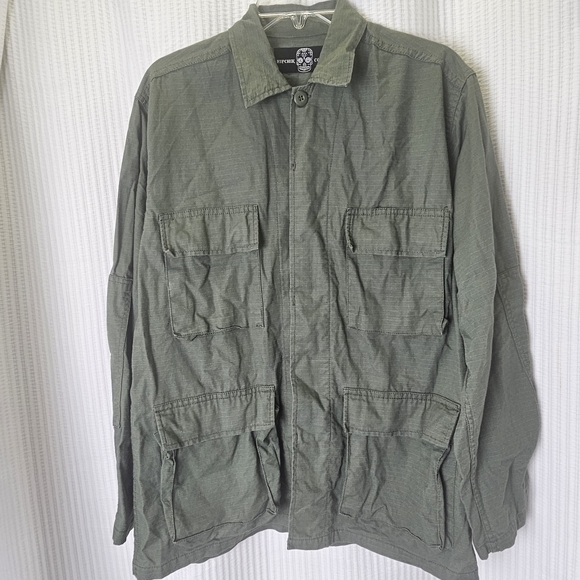 Hipchik Couture‎ Loved Jacket Army Green Pockets Tactical Grunge - Picture 2 of 9